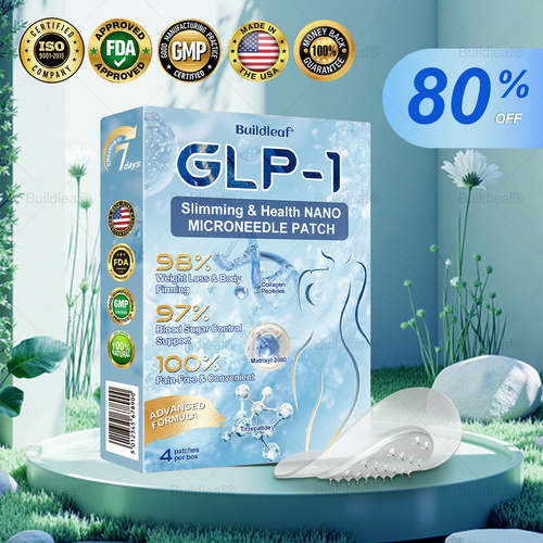 Clinically Proven|Last day 80% OFF💙Buildleaf® Tirzepatide Nano Microneedle Patch with Collagen & Matrixyl 3000 丨Targets Obesity, Loose Skin, High Blood Pressure, Diabetes, Fatty Liver, Joint Pain, Brain Fog, Low Energy, Body Aches, and More